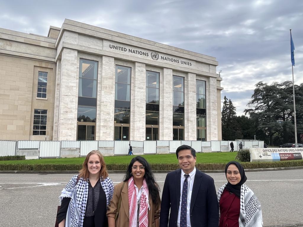 IHRP Staff and Students at the UN Palace of Nations (Palais des Nations) in Geneva, Switzerland