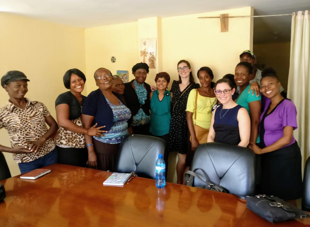 The Code Blue Campaign with advocates from the Federation des Femmes du Bas Artibonite. Photograph courtesy of the Code Blue Campaign.
