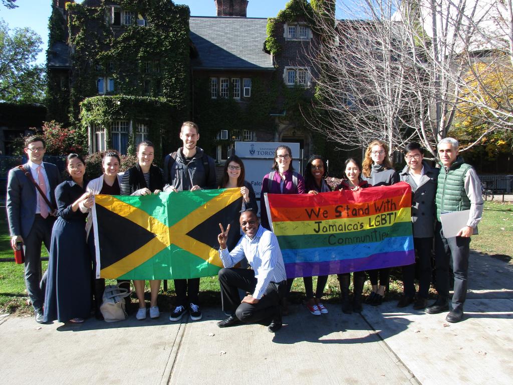 Maurice Tomlinson and the International Human Rights Program clinic students. As a guest lecturer at a clinic seminar last month, Maurice spoke about his work as an LGBTI rights advocate in the Caribbean. 