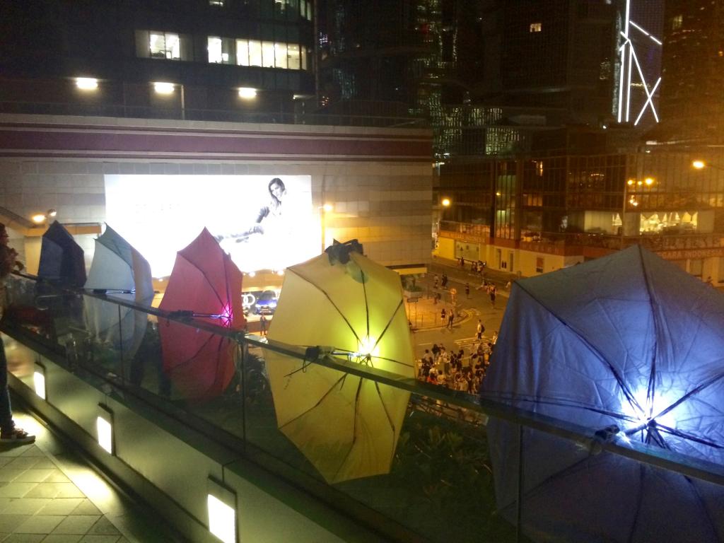 Umbrellas at the 2014 Hong Kong protests. Photography by Karlson Leung.