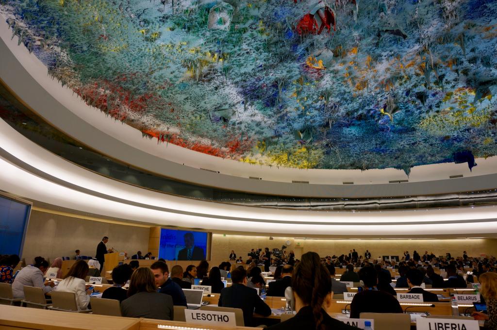  Inside the 34th session of the Human Rights Council. Photography by Karlson Leung.