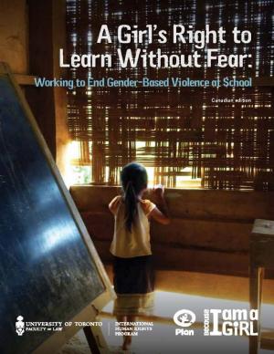 Cover of 'A girl's right to learn without fear' report
