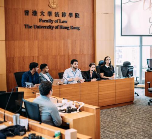 The Toronto team presenting during the Summit, hosted at The University of Hong Kong’s Faculty of Law