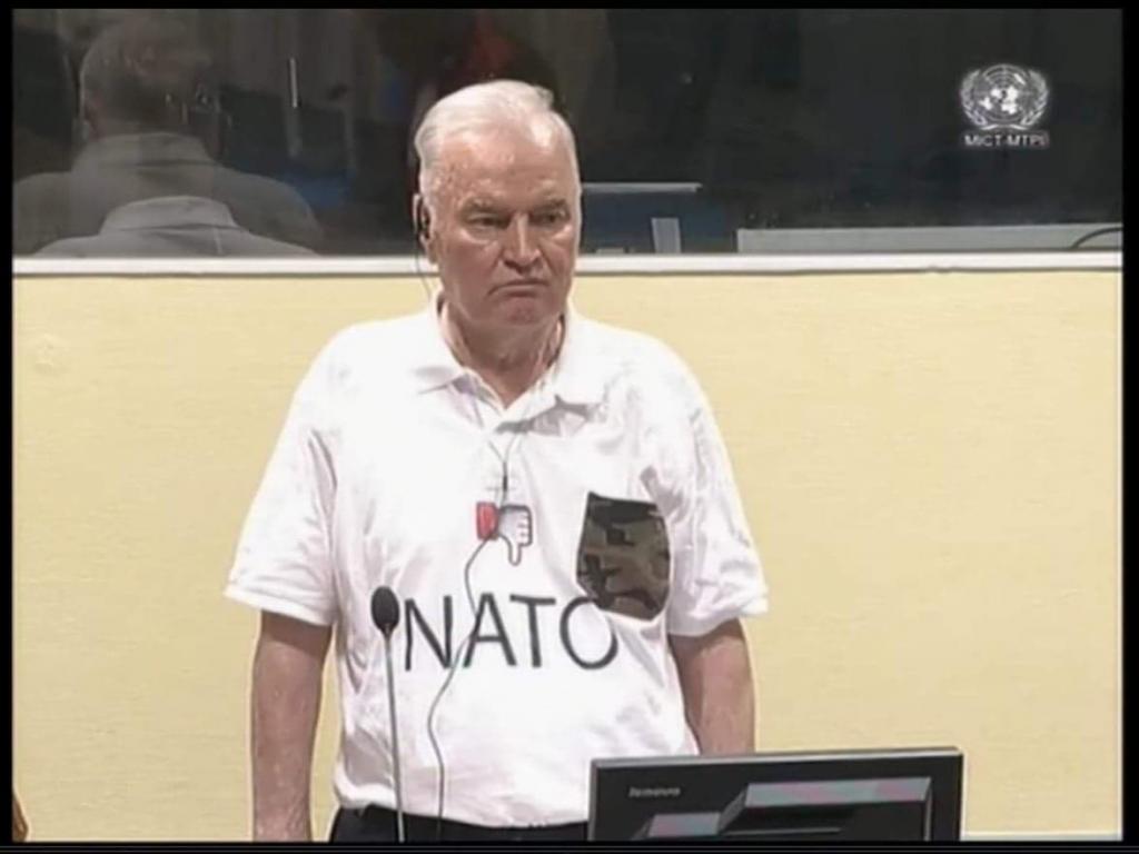 Mladic testifying at the Status Conference.