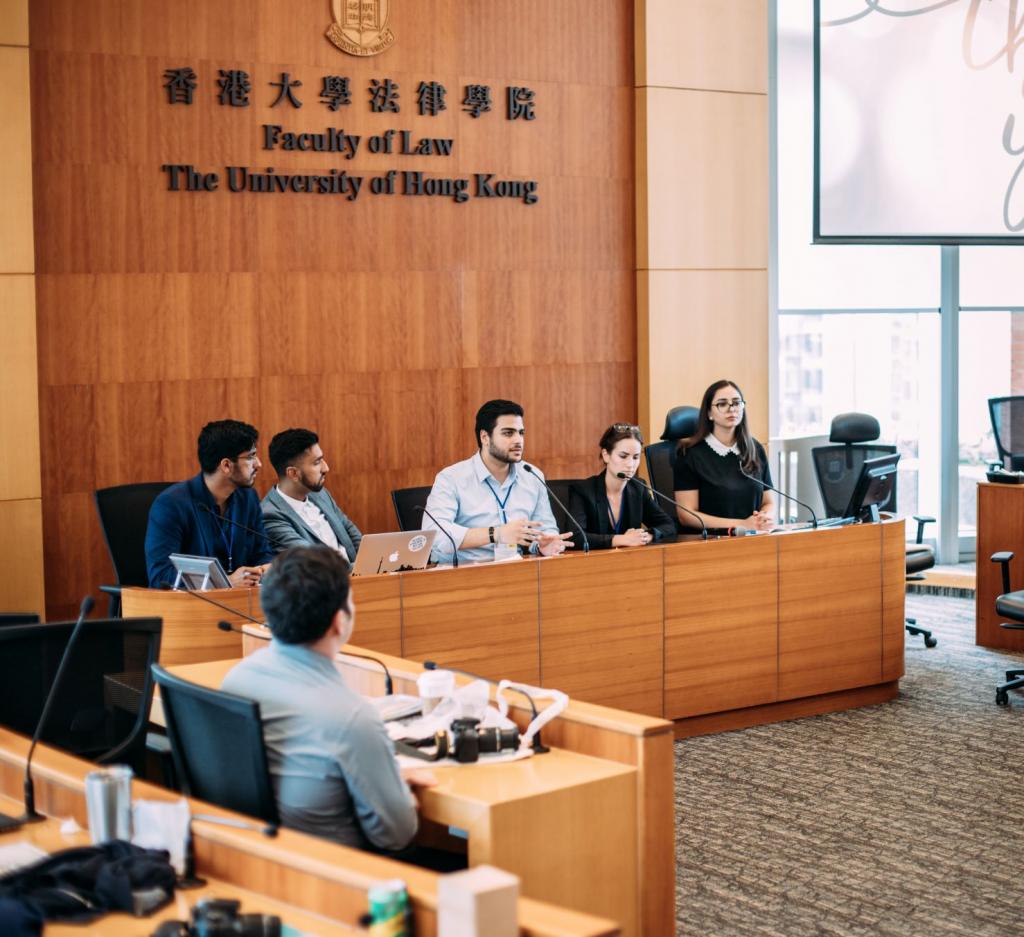The Toronto team presenting during the Summit, hosted at The University of Hong Kong’s Faculty of Law.
